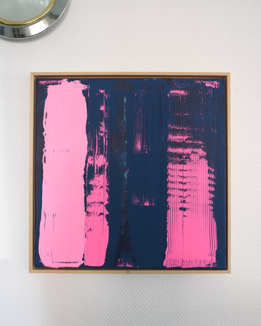 Peinture abstraite - « Contraste du temps » 60 x 60 cm