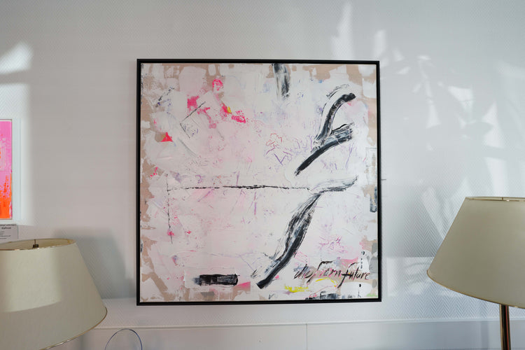 Abstraktes Bild- "Me from Future" 100 x 100 cm
