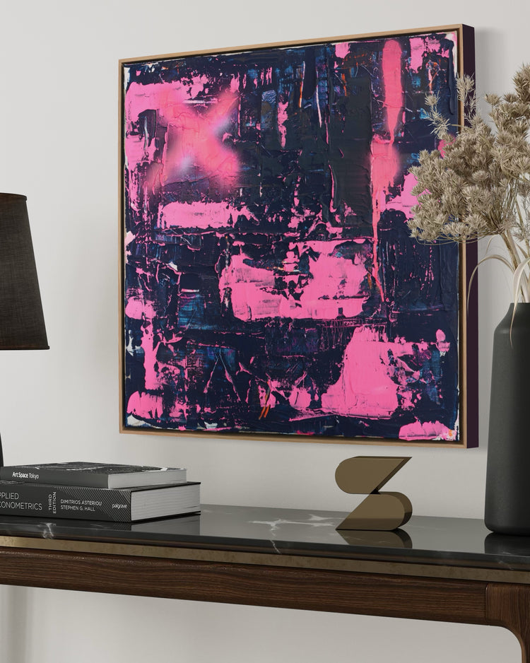 Abstraktes Bild- "Pink Emotion" 60 x 60 cm