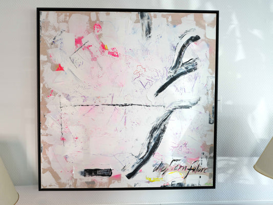 Abstraktes Bild- "Me from Future" 100 x 100 cm