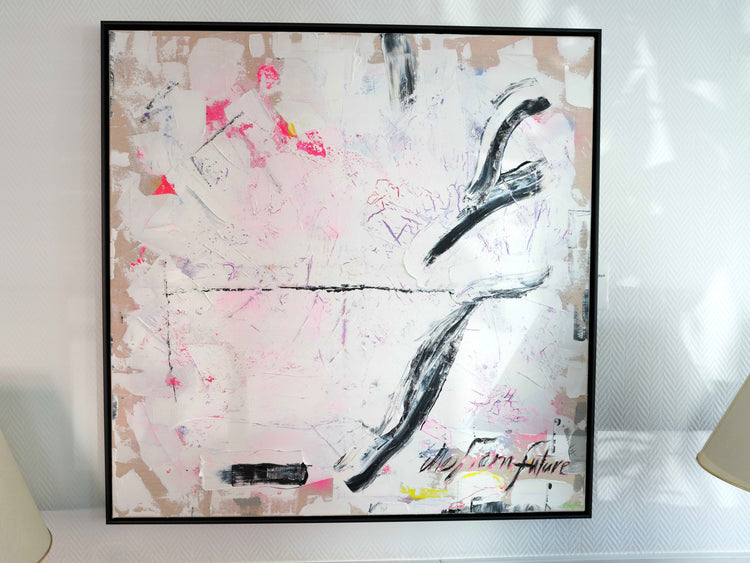Abstraktes Bild- "Me from Future" 100 x 100 cm