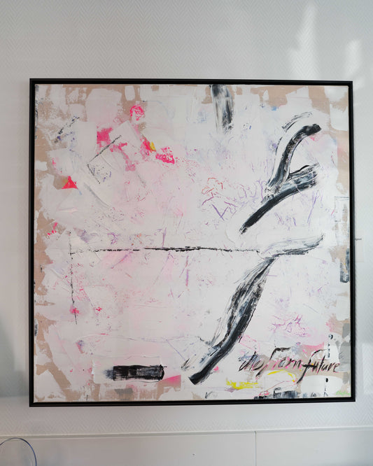Abstraktes Bild- "Me from Future" 100 x 100 cm