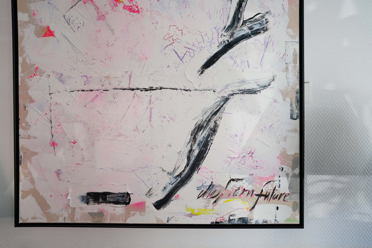 Abstraktes Bild- "Me from Future" 100 x 100 cm