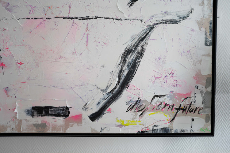 Abstraktes Bild- "Me from Future" 100 x 100 cm