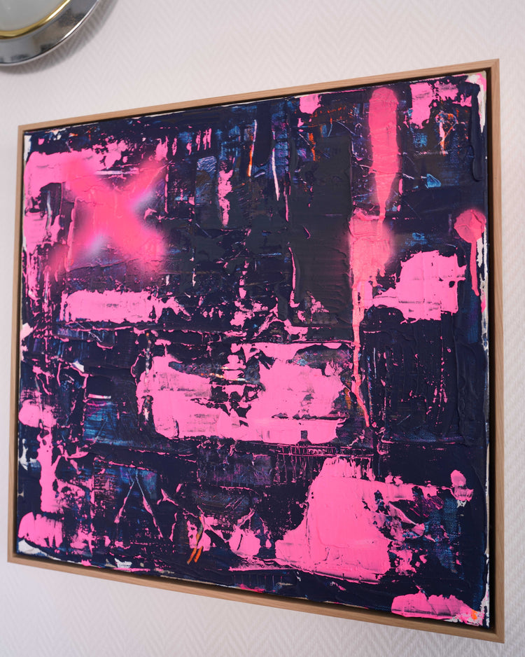 Abstraktes Bild- "Pink Emotion" 60 x 60 cm