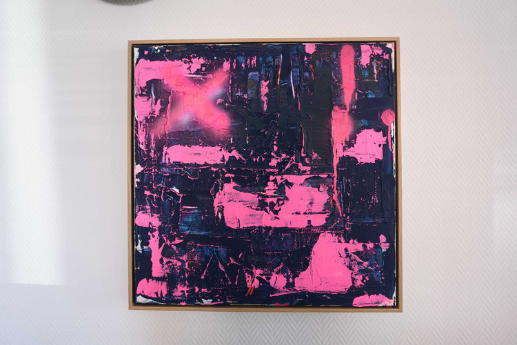 Abstraktes Bild- "Pink Emotion" 60 x 60 cm