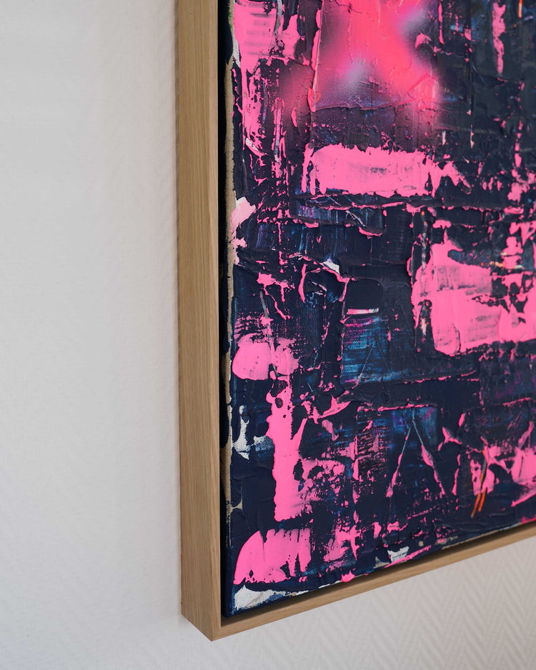 Abstraktes Bild- "Pink Emotion" 60 x 60 cm