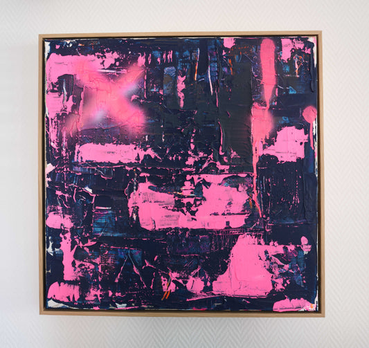 Abstraktes Bild- "Pink Emotion" 60 x 60 cm