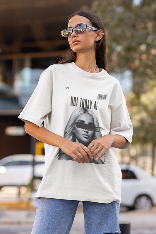 Damen oversized T-Shirt mit verwaschenem Look